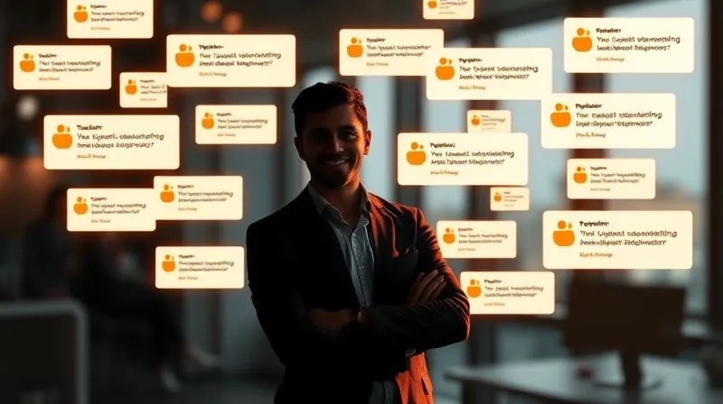 A photorealistic image of a diverse set of glowing testimonial bubbles floating around a central, confident freelancer silhouette, symbolizing positive client feedback and reputation. Cinematic lighting, sharp focus on the bubbles and silhouette, depth of field blurring a professional background, 8K hyper-detailed, shot on a high-end DSLR.