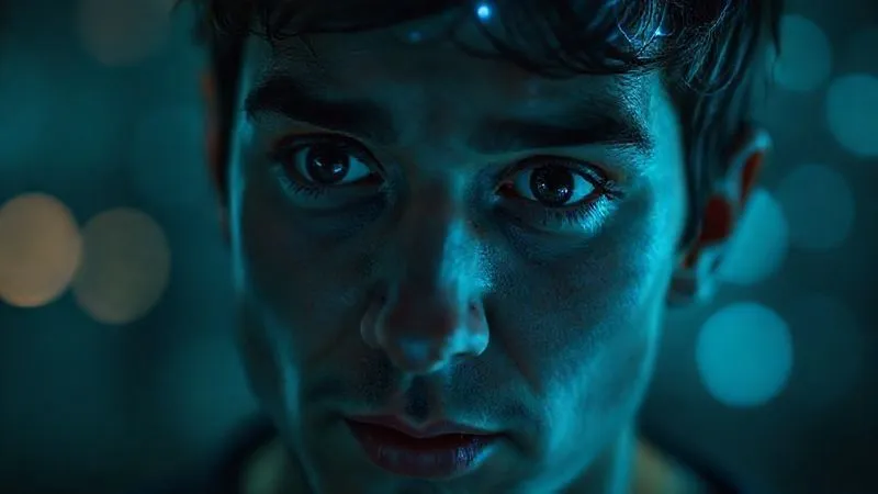 A photorealistic close-up of a person's face showing a mix of contemplation and excitement, with subtle neural pathways glowing around their head, representing emotional and logical processing. Cinematic lighting, sharp focus on the eyes, depth of field blurring the background, 8K hyper-detailed, shot on a high-end DSLR.