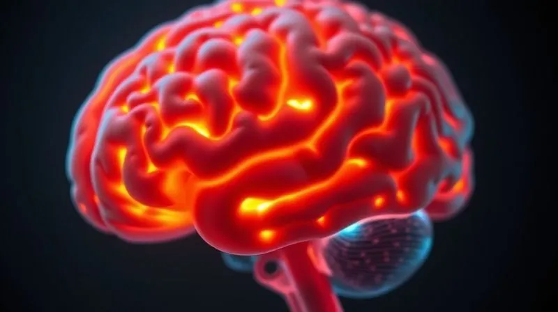 A photorealistic image of a brain scan showing illuminated areas related to emotion and memory when a story is being told, contrasted with less activity when facts are presented. Cinematic lighting, sharp focus, 8K, professional photography.