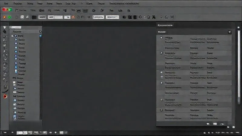 A photorealistic, detailed screenshot of an Adobe Illustrator workspace with a complex design project open. The layers panel is prominently displayed, showing a meticulously organized structure with descriptive names for each layer and group, using clear color coding. Cinematic lighting highlights the precision of the interface. 8K, professional photography, shot on a high-end DSLR.