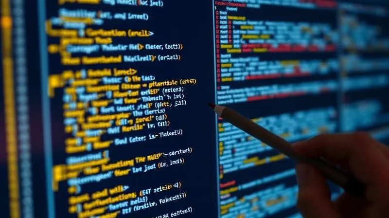 A photorealistic close-up of a web page code being meticulously optimized on a clean, modern monitor, with glowing lines of HTML and CSS. A hand with a stylus is making precise adjustments. 8K, cinematic lighting, sharp focus, depth of field.