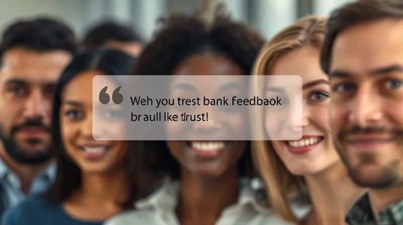 A photorealistic image of a diverse group of people's faces, subtly blurred in the background, with a single glowing testimonial speech bubble in the foreground, representing collective trust and positive feedback. Cinematic lighting, sharp focus, depth of field, 8K hyper-detailed, shot on a high-end DSLR.