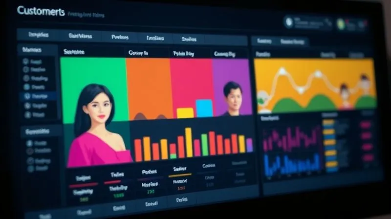 A photorealistic image of a digital dashboard displaying various segmented customer profiles, represented by distinct color-coded groups, with data points flowing between them, symbolizing intelligent audience segmentation. The interface is clean and modern, with a focus on data visualization. Cinematic lighting, sharp focus, depth of field, 8K hyper-detailed, professional photography, shot on a high-end DSLR.