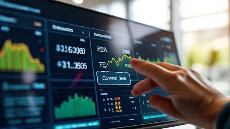 A photorealistic image of a digital dashboard displaying multiple currency balances (USD, EUR, GBP) with real-time exchange rate charts, showing upward trends. A freelancer's hand is hovering over a 'Convert Now' button, with a sense of strategic timing and control. Cinematic lighting, sharp focus on the screen and hand, depth of field blurring a modern workspace, 8K hyper-detailed, professional photography, shot on a high-end DSLR.