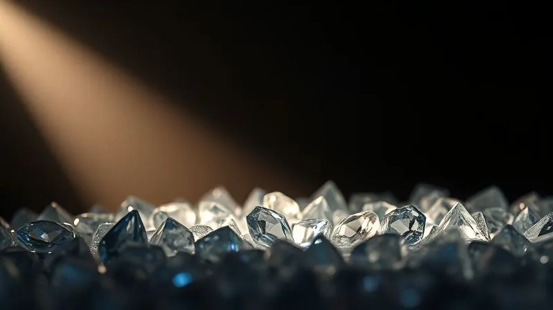 A photorealistic image of a spotlight illuminating a single, unique jewel among many similar but less brilliant stones, symbolizing a clear Unique Value Proposition. Professional photography, 8K, cinematic lighting, sharp focus on the jewel, depth of field blurring the background.