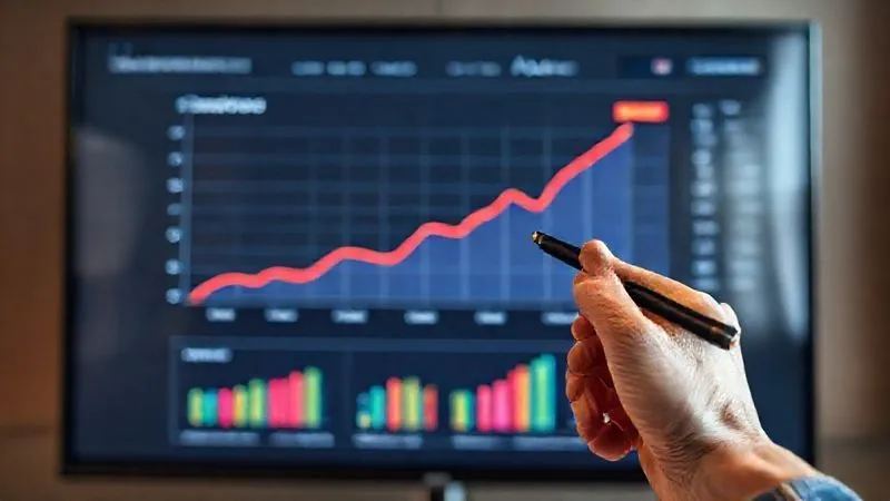 A photorealistic, professional photography, 8K, cinematic lighting, sharp focus, depth of field, shot on a high-end DSLR of a clean, modern infographic on a large screen, displaying a clear 'before and after' comparison of user engagement metrics. On one side, a lower, flat line represents 'before design', and on the other, a sharply rising, vibrant line represents 'after design'. A hand with a pen points to the significant increase. The background is slightly blurred, focusing on the impactful data visualization.