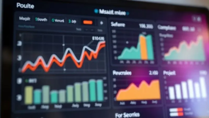 A digital dashboard displaying various business metrics for a freelancer, including revenue growth, client retention rates, and project completion status, all showing positive trends. The interface is clean and professional, with clear charts and graphs. Photorealistic, 8K, cinematic lighting, sharp focus on the data, depth of field blurring the background. Symbolizes data-driven decision making and growth.