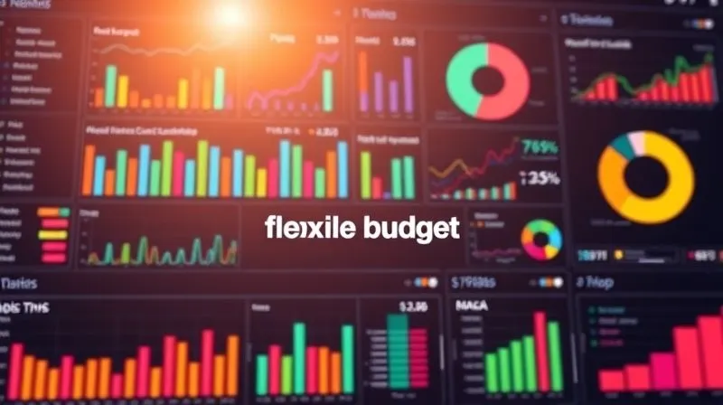A photorealistic, professional photography, 8K, cinematic lighting, sharp focus, depth of field, shot on a high-end DSLR image of a complex, yet organized, digital dashboard with various financial categories represented by dynamic, color-coded bars and pie charts, all fluctuating but remaining balanced. The central focus is on a 'flexible budget' module, showing adaptability. The lighting is bright and clear, symbolizing transparency and control.