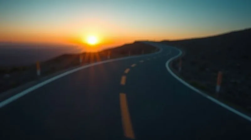 A photorealistic image of a winding road stretching towards a bright, distant horizon at sunrise, symbolizing long-term investment. The foreground shows a clear, steady path, while the background is slightly blurred, conveying patience and future growth. Cinematic lighting, 8K, sharp focus. Shot on a high-end DSLR.