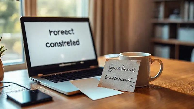 A photorealistic image of a freelancer's desk with a laptop displaying a 'project completed' screen, a coffee cup, and a handwritten note of thanks from a client. The scene is bathed in warm, natural light, symbolizing success and satisfaction. Sharp focus on the laptop and note, depth of field blurring the background. 8K hyper-detailed, professional photography, shot on a high-end DSLR.