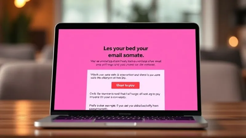 A photorealistic image of a beautifully designed email template on a laptop screen, showing a compelling headline, engaging body copy with a short, impactful story, and a clear call-to-action button. The email content is professional and visually appealing, with cinematic lighting, sharp focus on the screen, and a subtle depth of field. 8K hyper-detailed.