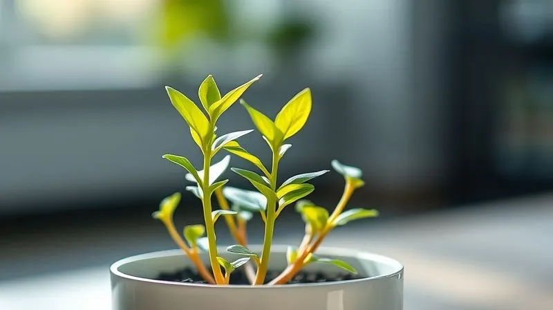 A photorealistic image of a vibrant, healthy plant growing rapidly, with new shoots emerging, symbolizing business growth and scalability. The plant is meticulously tended in a minimalist, modern pot, under soft, natural light, highlighting organic expansion. Cinematic lighting, sharp focus on the plant, depth of field, 8K hyper-detailed, professional photography, shot on a high-end DSLR.