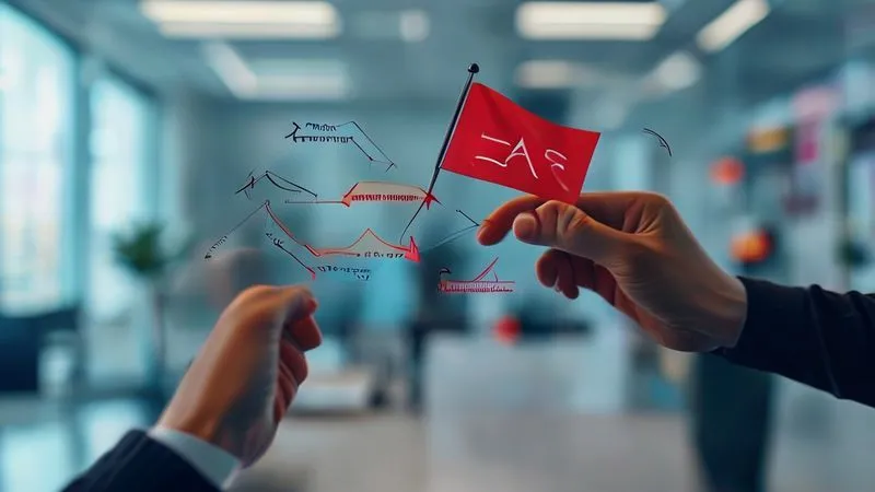 A photorealistic, professional photography, 8K, cinematic lighting, sharp focus, depth of field, shot on a high-end DSLR image depicting a cyclical process of data analytics. Arrows form a loop connecting 'Data Collection', 'Analysis', 'Strategy Adjustment', and 'Implementation'. A hand is placing a 'Goal Achieved' flag on the 'Strategy Adjustment' phase, symbolizing continuous improvement and optimization. The background is a clean, modern office, slightly blurred.