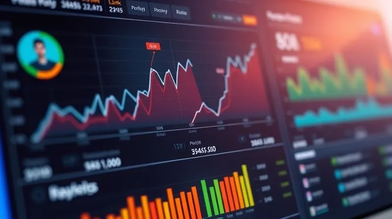 A photorealistic image of a detailed infographic or dashboard displaying key performance indicators (KPIs) like conversion rates, page load times, and revenue growth. The design is clean and professional, with upward-trending graphs and positive metrics highlighted. Cinematic lighting, sharp focus on the data, depth of field. 8K hyper-detailed, professional photography, shot on a high-end DSLR.
