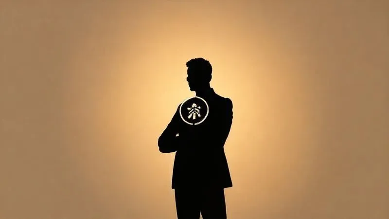 A photorealistic image showing a strong, cohesive personal brand visual. It features a stylized, elegant icon or logo subtly emerging from a silhouette of a professional, confident individual. The background is clean and modern, suggesting expertise and trust. Cinematic lighting, sharp focus on the brand elements, depth of field, 8K hyper-detailed, shot on a high-end DSLR.