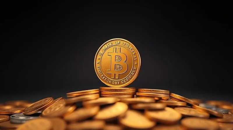 A photorealistic image of a single, gleaming gold coin standing tall amidst a pile of dull, tarnished copper coins, under a focused spotlight. The background is a blurred, dark professional setting, symbolizing premium value standing out from the commonplace. Cinematic lighting, sharp focus, depth of field, 8K, professional photography.