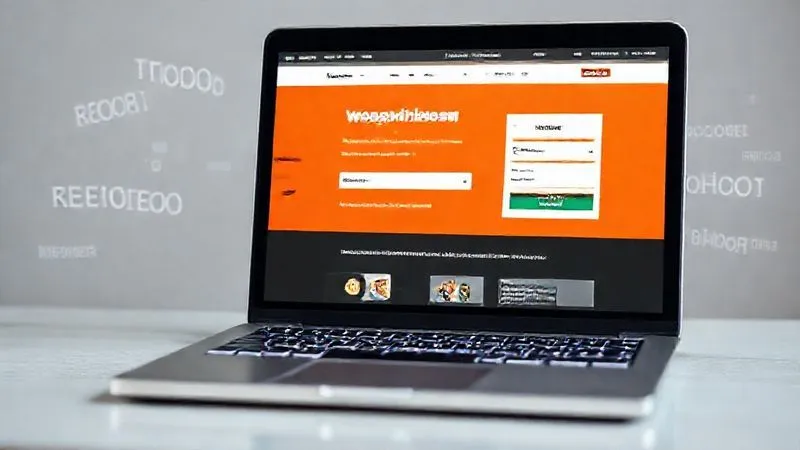 A photorealistic image of a laptop screen displaying a highly optimized webinar registration page with compelling headlines and a clear call-to-action, surrounded by various SEO tools and keywords floating subtly in the background. Professional photography, 8K, cinematic lighting, sharp focus on the laptop screen, depth of field, shot on a high-end DSLR.