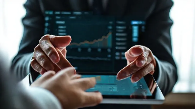 A photorealistic, professional photography of a digital strategist's hands hovering over a tablet screen, displaying a complex, segmented audience targeting interface with various demographic, interest, and behavioral filters being carefully selected. The screen shows a graph with decreasing CPL as targeting becomes more precise. Cinematic lighting, sharp focus on the hands and screen, depth of field blurring the background, 8K hyper-detailed, shot on a high-end DSLR.