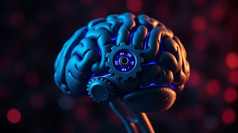 Photorealistic image of a stylized brain with gears turning smoothly, representing efficient code processing and fast user interaction, cinematic lighting, sharp focus, depth of field, 8K, professional photography.