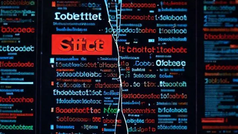 A conceptual, photorealistic image depicting a cluttered and unreadable digital screen, with various mismatched fonts, inconsistent sizes, and poor color contrast creating visual chaos. The screen is cracked slightly, symbolizing a broken user experience. Professional photography, 8K, cinematic lighting, sharp focus on the screen, depth of field blurring the background, shot on a high-end DSLR.