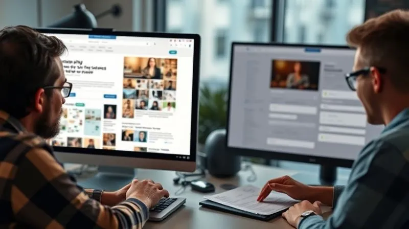 A photorealistic, split-screen image. On one side, a poorly designed, cluttered landing page with a frustrated user. On the other side, a clean, high-converting landing page with a happy user easily filling out a form. Cinematic lighting, sharp focus on the details of both screens, depth of field blurring the background. 8K hyper-detailed, professional photography, shot on a high-end DSLR.