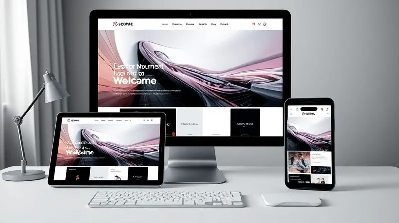 A photorealistic, professional photography, 8K image of a sleek, modern portfolio website displayed seamlessly across multiple devices: a large desktop monitor, a tablet, and a smartphone, all showing the same elegant design adapted perfectly. The devices are arranged artfully on a minimalist white desk. Cinematic lighting, sharp focus on the screens, depth of field blurring the background. The mood is one of versatility and flawless user experience. A photorealistic, professional photography, 8K image of a sleek, modern portfolio website displayed seamlessly across multiple devices: a large desktop monitor, a tablet, and a smartphone, all showing the same elegant design adapted perfectly. The devices are arranged artfully on a minimalist white desk. Cinematic lighting, sharp focus on the screens, depth of field blurring the background. The mood is one of versatility and flawless user experience.
