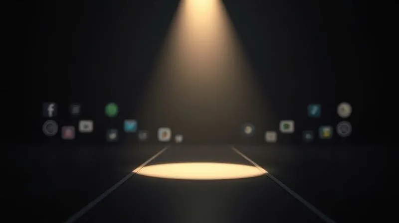 A photorealistic image of a single spotlight illuminating a path on a dark stage, symbolizing the start of a journey for a freelancer, with digital product icons subtly blurred in the background. Cinematic lighting, sharp focus on the path ahead, 8K hyper-detailed, professional photography, shot on a high-end DSLR.