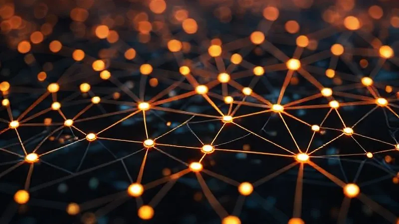 A photorealistic, detailed diagram of a website's internal linking structure, resembling a well-organized neural network or a complex city map with clear paths. Glowing lines connect different content blocks, illustrating the flow of authority. Cinematic lighting, sharp focus on the connections, depth of field blurring the background elements, 8K hyper-detailed, professional photography, shot on a high-end DSLR, conveying order and strategic design.
